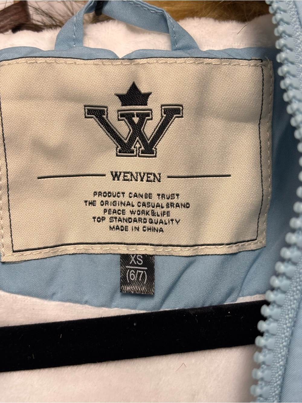Girls' Pale Blue Quilted Hooded Puffer Coat - Picture 7 of 14